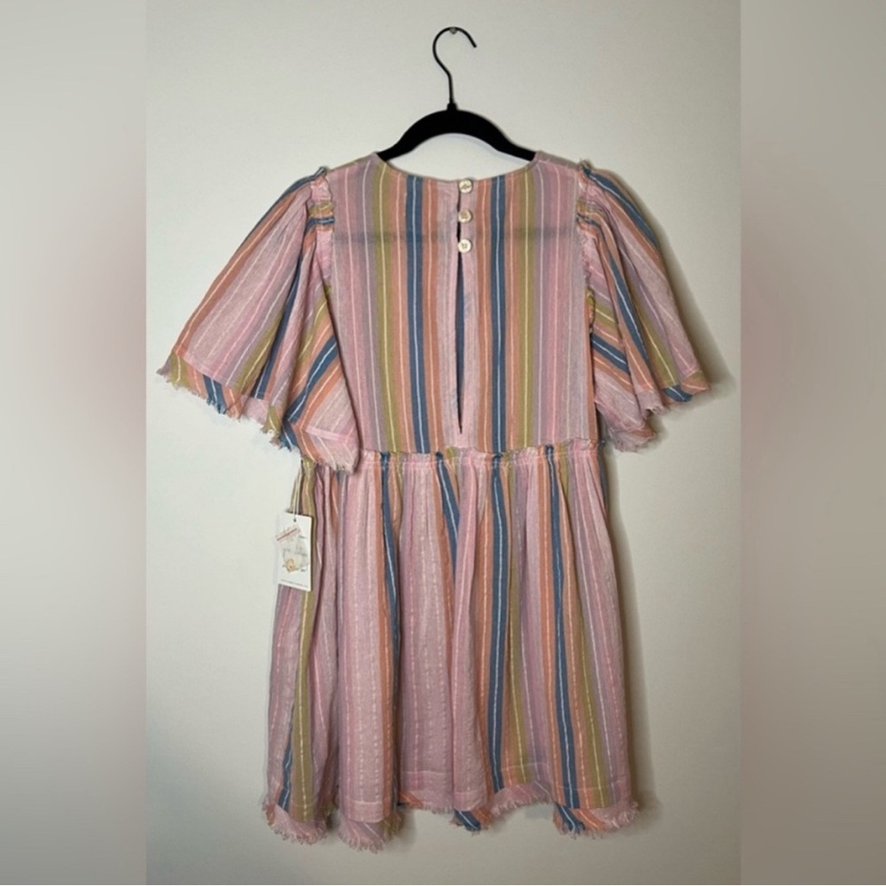 Show Me Your Mumu Brooks Babydoll Mini Dress Paradise Stripe Small NWT Cotton - Picture 9 of 14